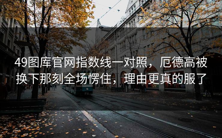 49图库官网指数线一对照，厄德高被换下那刻全场愣住，理由更真的服了